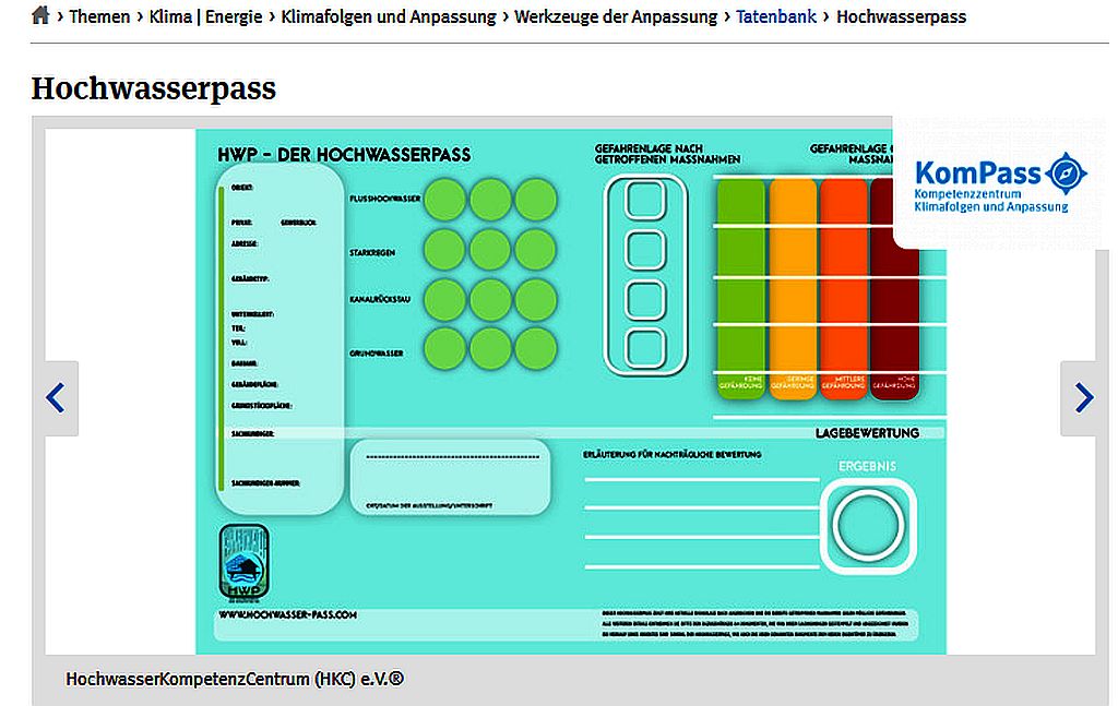 Online-Abstim­mung Hochwasserpass!