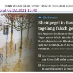 Falscher Rheinpegel in Bonn